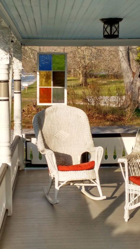 stained glass privacy panel for porch