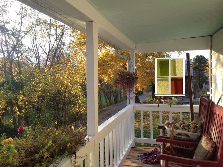 stained glass privacy panel for porch
