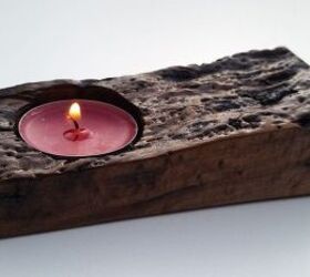 wooden candle light holder