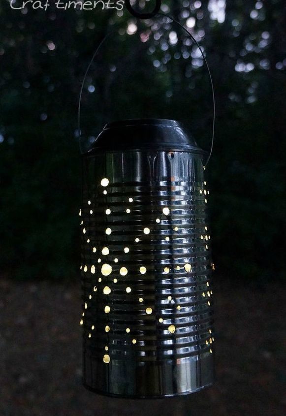 s be the best hostess on the block with these 16 home hacks, home decor, Use tin cans for awesome solar lighting