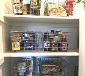 an organized pantry, closet, organizing