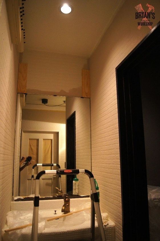 diy antes e depois da pia do banheiro e atualizao do teto, parede do banheiro