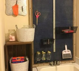 when is a pegboard not an obvious pegboard when you add burlap , crafts