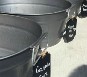 you need to try these dollar store bucket ideas, Spray paint them then use them in your pantry