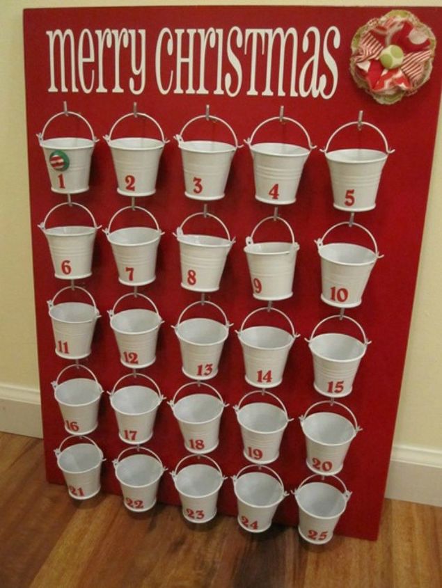 you need to try these dollar store bucket ideas, Gather them into an adorable advent calendar