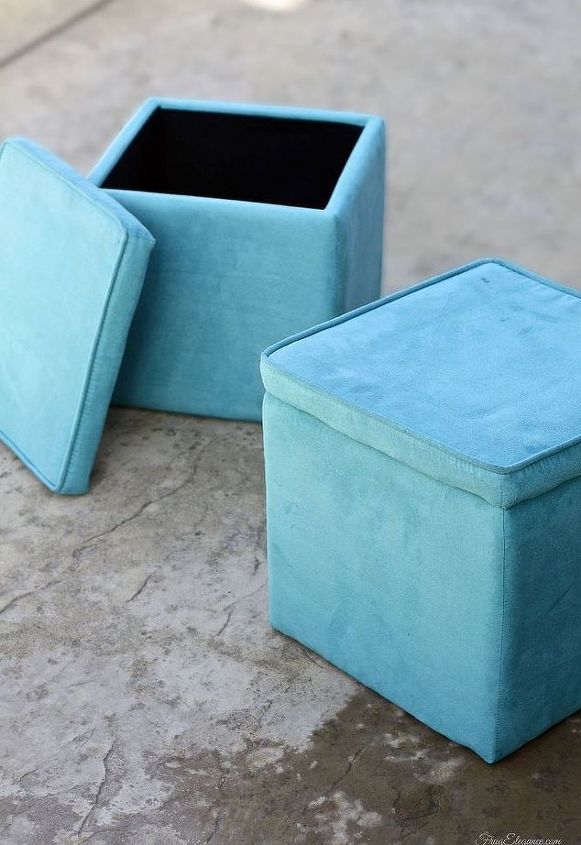 s 13 times people painted uphostered furniture and it looked amazing, painted furniture, When a pair of tacky ottomans