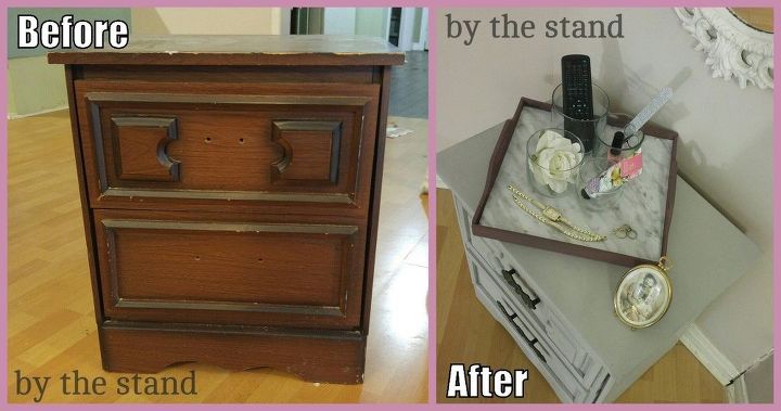 total nightstand makeover and organization diys, organizing, painted furniture