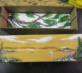 repurposed cloth covered cheese box gift box