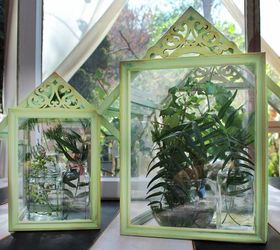 dollar store frame terrariums, gardening, terrarium