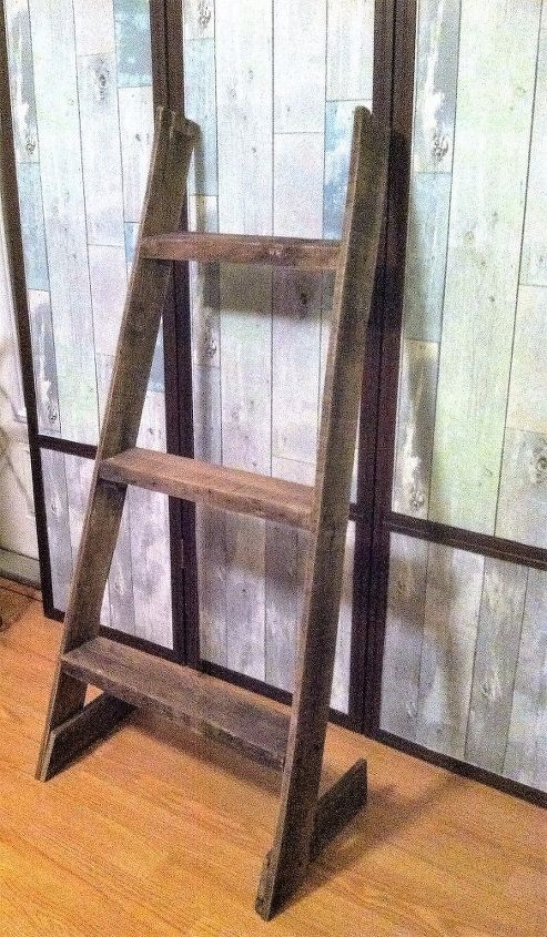 country ladder shelf, shelving ideas