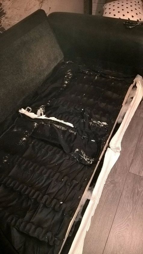 old smelly corner sofa