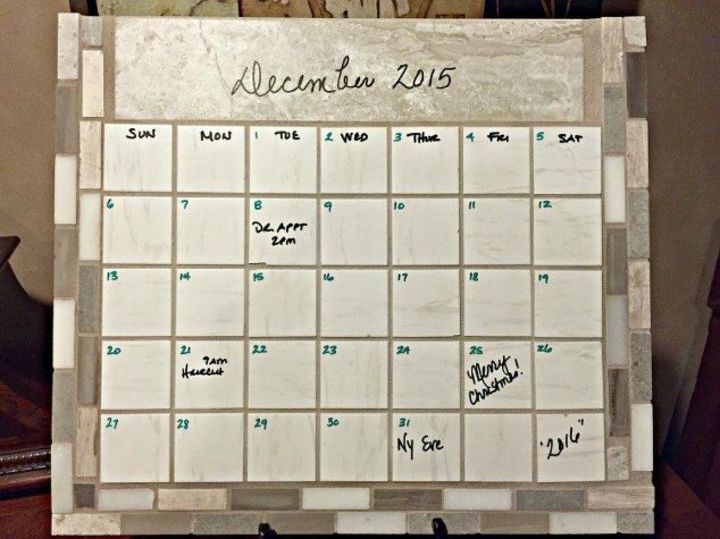 s x ways you never thought of using tile in your home, home decor, As the coolest reusable calendar