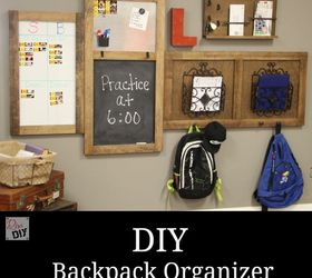 diy organization station backpack station, organizing