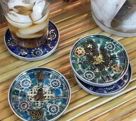 s start pinning these are the popular kitchen pinterest posts of 2016, kitchen design, These super funky steampunk coasters