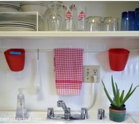 15 clever ways to add more kitchen storage space with open shelves, Get extra space above your sink