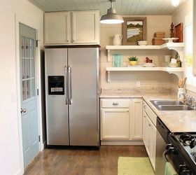 15 clever ways to add more kitchen storage space with open shelves, Open tight and cramped spaces
