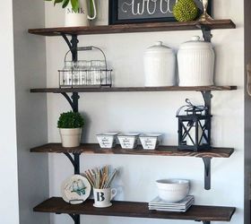15 clever ways to add more kitchen storage space with open shelves, Place your house decor on it