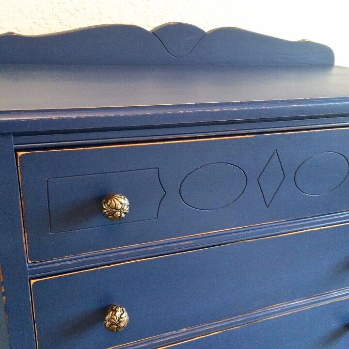 leggy blue dresser, painted furniture