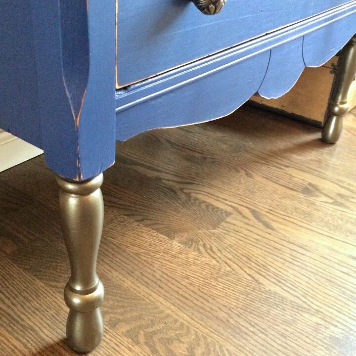 leggy blue dresser, painted furniture