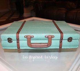vintage luggage from a flatware storage chest, painted furniture, storage ideas