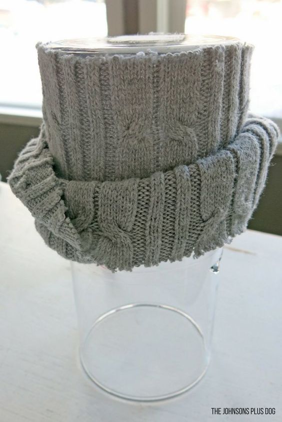 cozy sweater wrapped vases