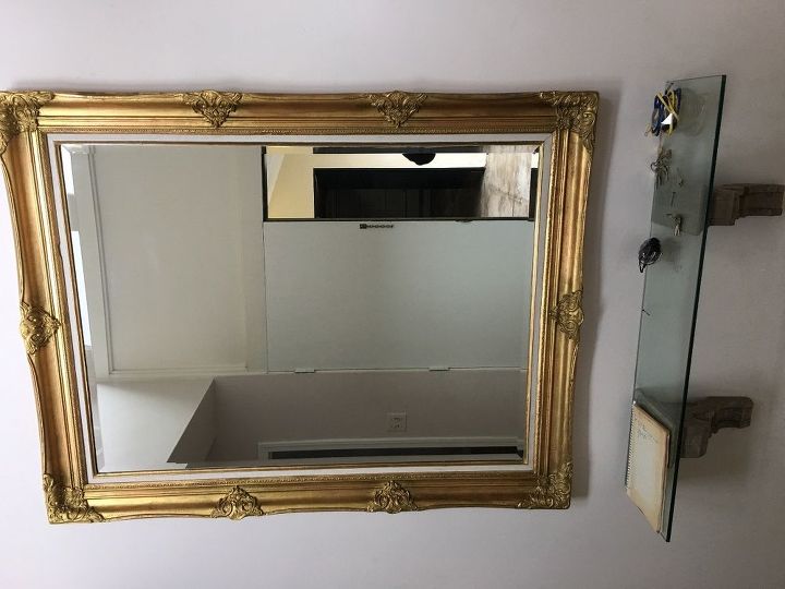 how do you distress a gold mirror frame