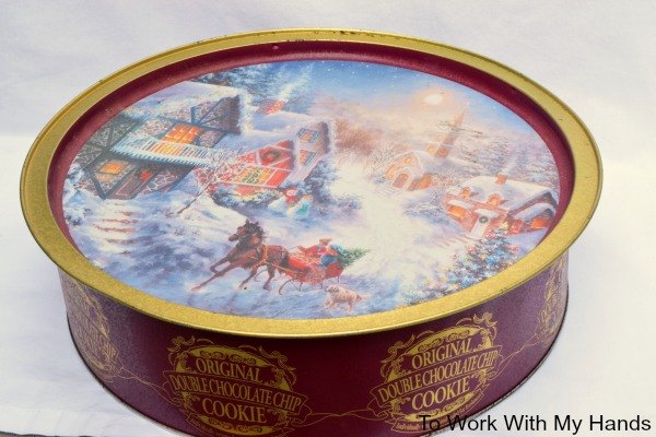 winter candle vignette a repurposed project