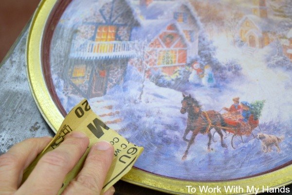 winter candle vignette a repurposed project