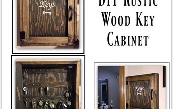 Gabinete de llaves de madera rústica DIY