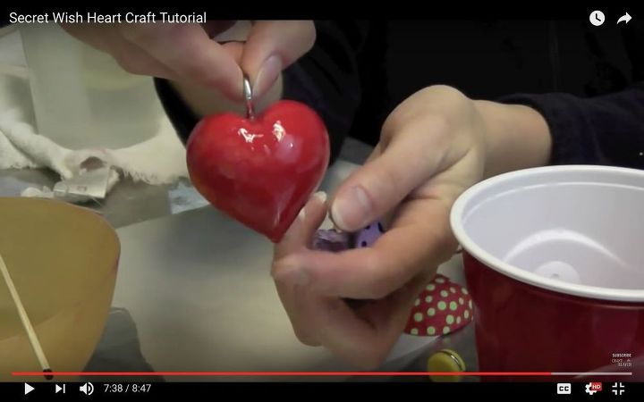 tutorial de manualidades de corazones de deseos secretos bricolaje de san valentn