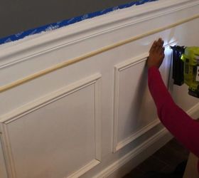 install picture frame moulding budget friendly wainscoting, wall decor, woodworking projects
