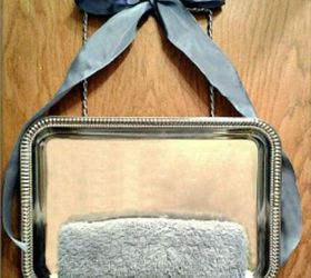 don t throw out dollar store trays til you see these crazy cool ideas, Hang them up as towel holders
