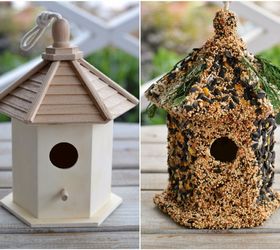 winter fun diy create bird seed cottage feeder, gardening