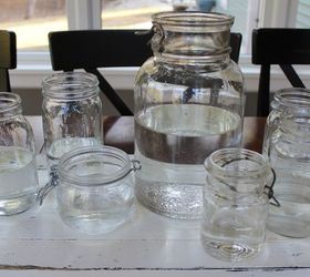 glass jar centerpiece with an adirondack twist