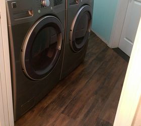 transform your laundry room floor with faux wood vinyl flooring, flooring, laundry rooms