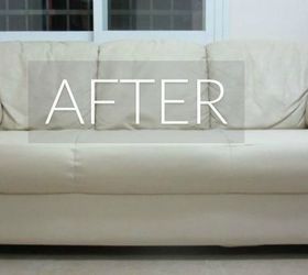 hide your couch s wear and tear with these 9 ingenious ideas, After Sewn and stapled