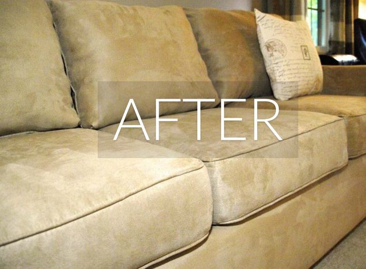 hide your couch s wear and tear with these 9 ingenious ideas, After More batting added