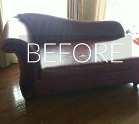 hide your couch s wear and tear with these 9 ingenious ideas, Before A cracked and chipped fainting couch