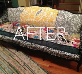 hide your couch s wear and tear with these 9 ingenious ideas, After Stuffed sewed and stapled