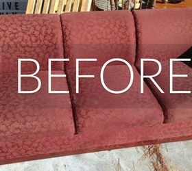 hide your couch s wear and tear with these 9 ingenious ideas, Before Stained and sad