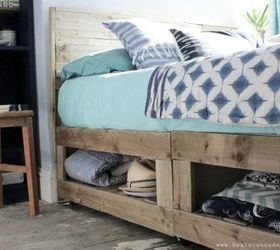 15 trucos para ahorrar espacio en tu dormitorio, Construye tu propio marco de cama r stico Divan
