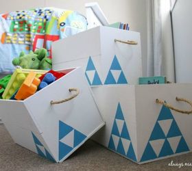 s 15 space saving hacks for your tight bedroom, bedroom ideas, Turn wooden crates into toy storage