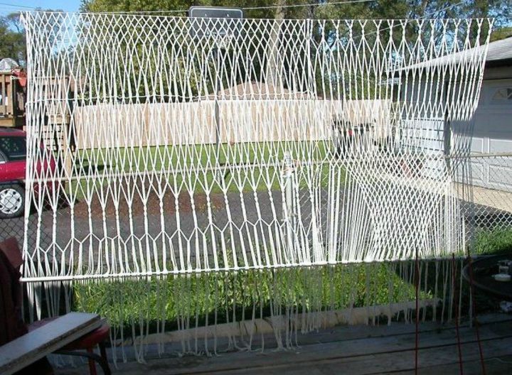 how to get backyard privacy without a fence, Knot together a macrame wall