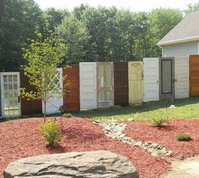 how to get backyard privacy without a fence, Or line them up for a long and unique fence