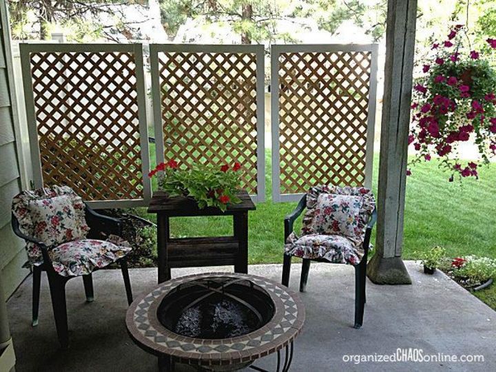 how to get backyard privacy without a fence, Hang board from the roof as a screen