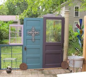 how to get backyard privacy without a fence, Collect old doors and windows