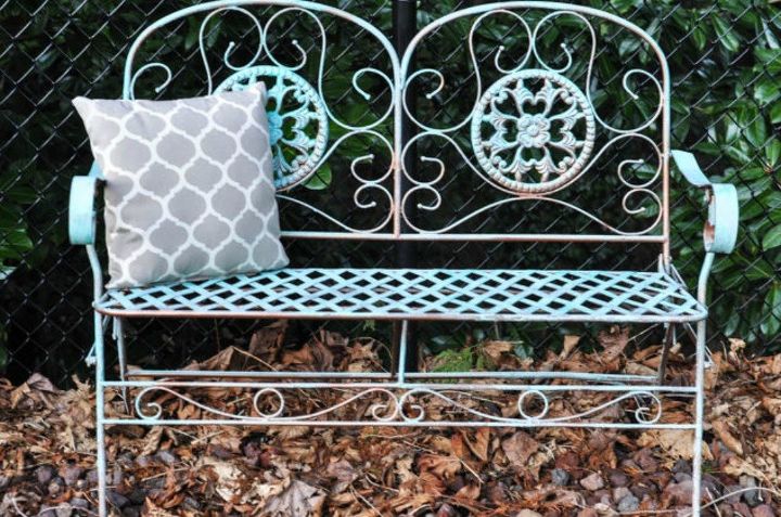 s flip that rusted garage sale find with these 14 stunning ideas, garages, Spruce up an old rusted garden bench