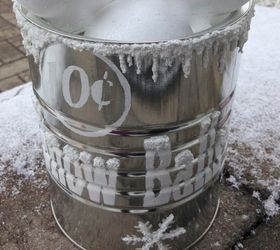 snow ball tin container diy