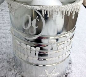 snow ball tin container diy