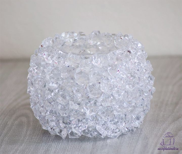 votivo de cristal de hielo de 5 dlares